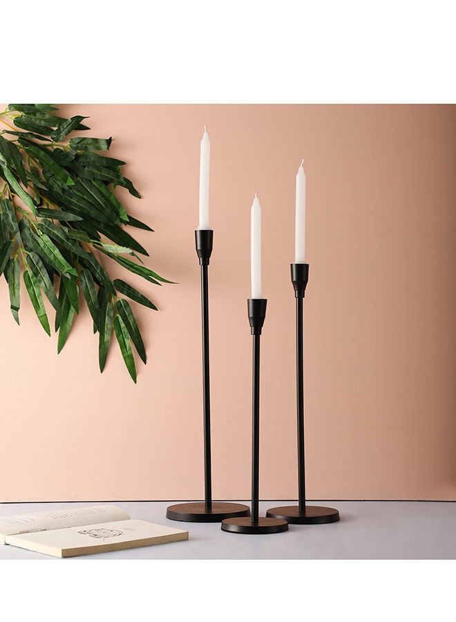 Candle Holders Set of 3 for Taper Candles, Decorative Candlestick Holder. Candlestick Holders for Taper Candles