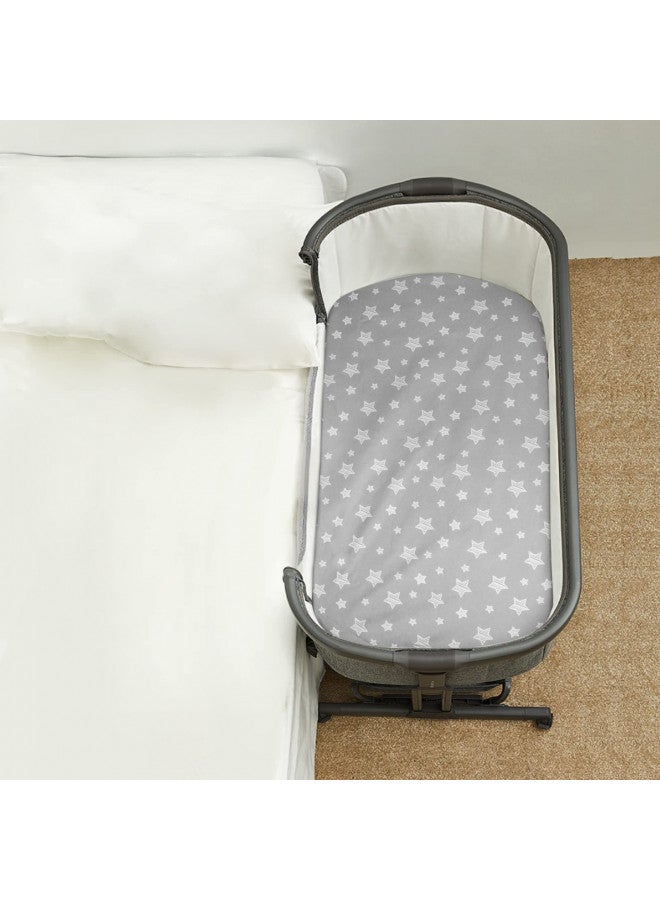 Waterproof Bassinet Sheets 2 Pack, Compatible With Dream On Me Karley / Lacy & Fisher-Price & Baby Delight Snuggle Nest Bassinet, 30