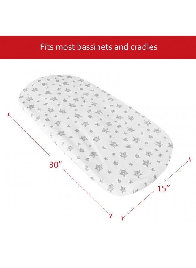 Waterproof Bassinet Sheets 2 Pack, Compatible With Dream On Me Karley / Lacy & Fisher-Price & Baby Delight Snuggle Nest Bassinet, 30