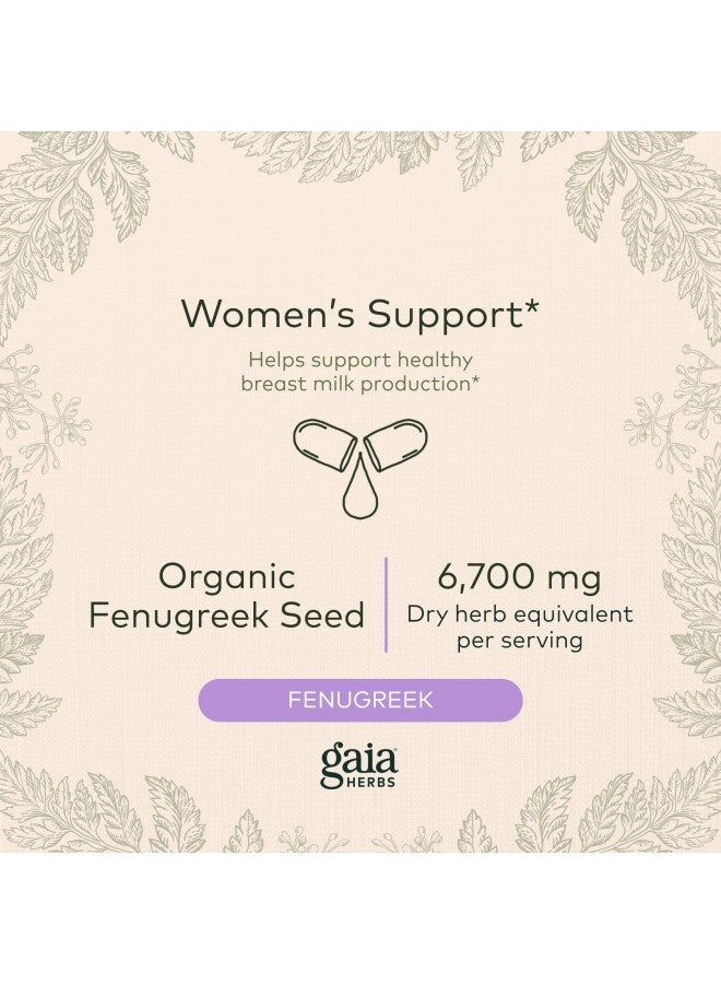 Gaia Herbs Fenugreek Seed - Helps Support Healthy Lactation and  - Made with Organic Fenugreek Seeds - 60 Vegan Liquid Phyto-Capsules (Up to 15-Day Supply)
