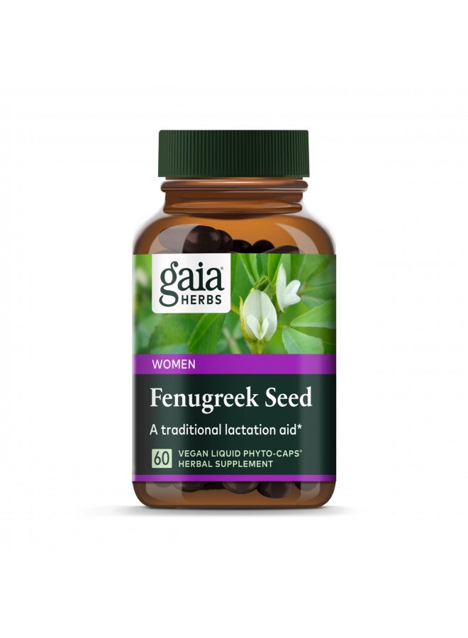 Gaia Herbs Fenugreek Seed - Helps Support Healthy Lactation and  - Made with Organic Fenugreek Seeds - 60 Vegan Liquid Phyto-Capsules (Up to 15-Day Supply)