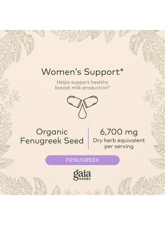 Gaia Herbs Fenugreek Seed - Helps Support Healthy Lactation and  - Made with Organic Fenugreek Seeds - 60 Vegan Liquid Phyto-Capsules (Up to 15-Day Supply)