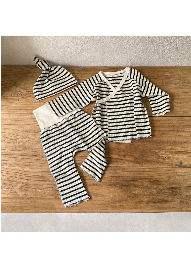 Baby Soft Breathable Cotton Long-Sleeved Three-Piece Suit