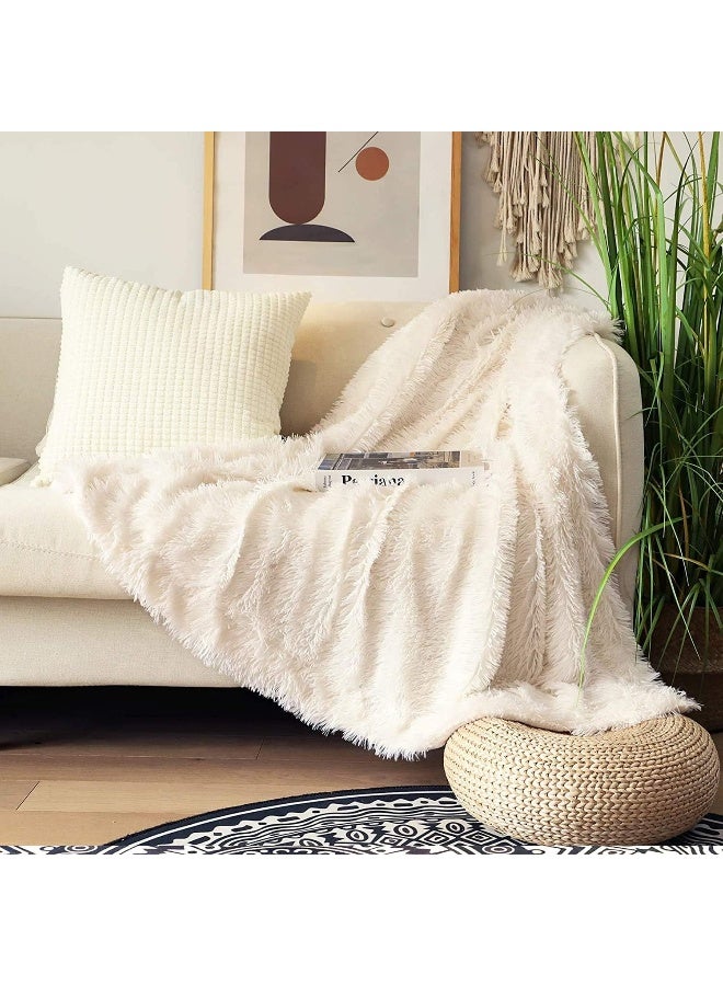 Decorative Extra Soft Fuzzy Faux Fur Throw Blanket 50