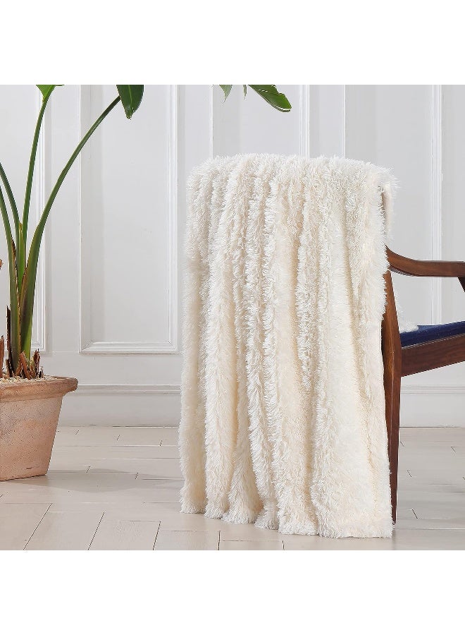 Decorative Extra Soft Fuzzy Faux Fur Throw Blanket 50