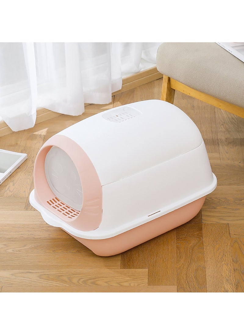 Cat Litter Box Fully Enclosed Large Cat Litter Box Extra Large Enclosed Cat Litter Box Pink