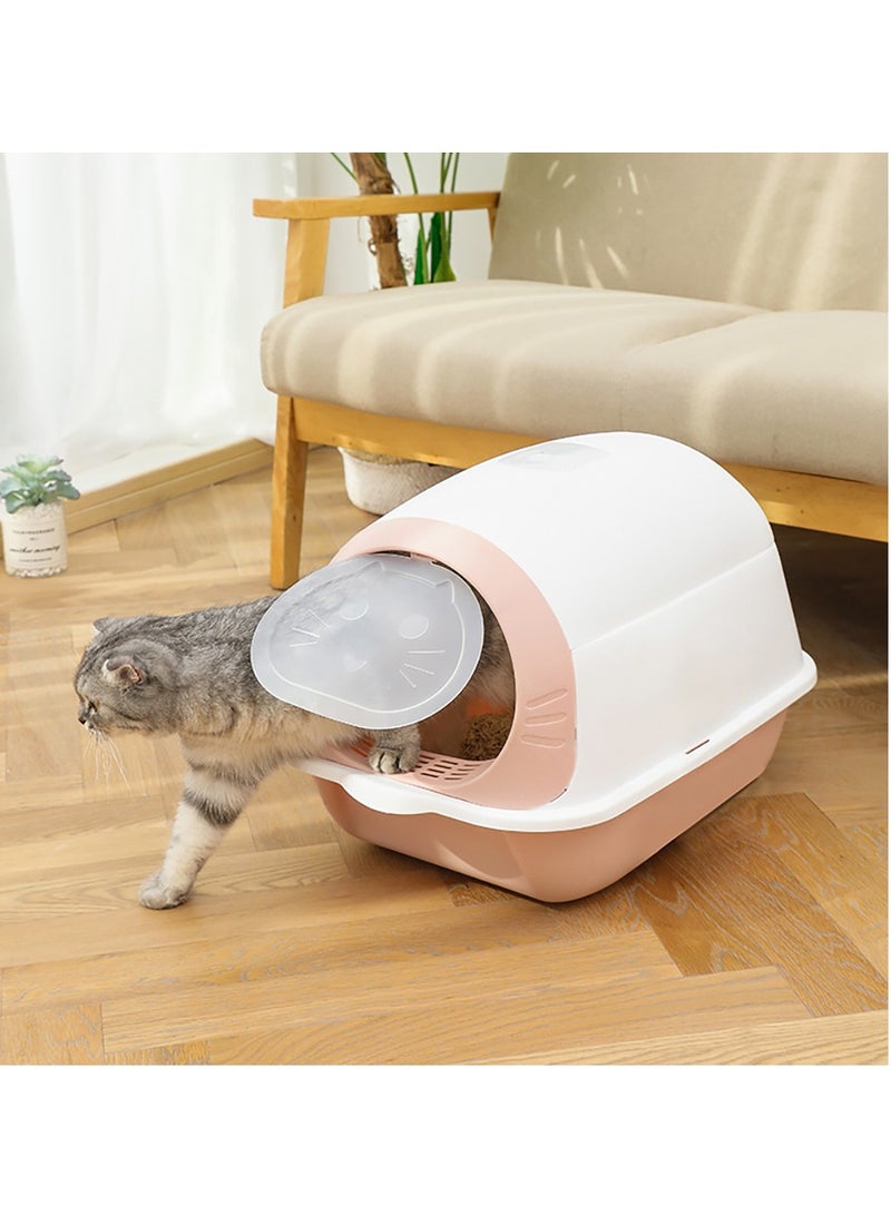 Cat Litter Box Fully Enclosed Large Cat Litter Box Extra Large Enclosed Cat Litter Box Pink