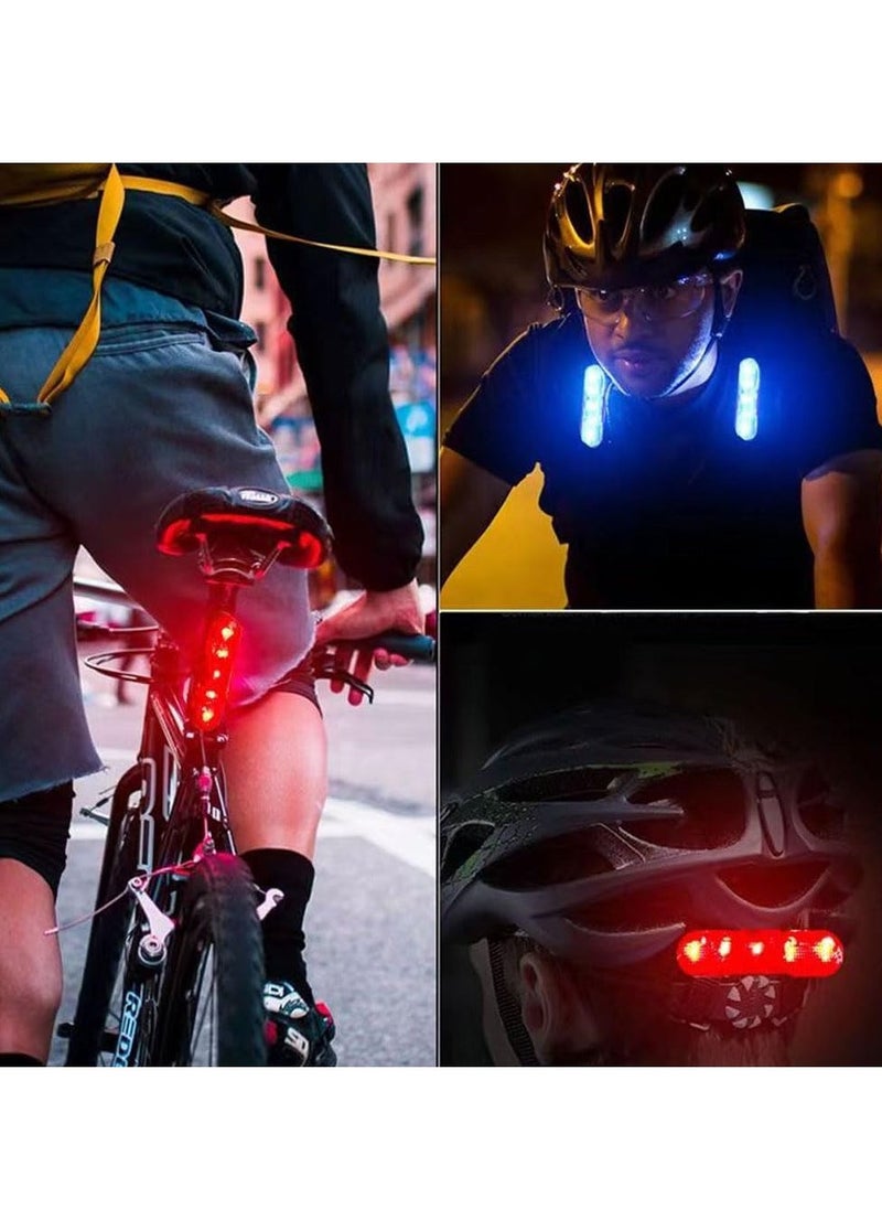 LED Bike Tail Light 2 Pack USB Rechargeable Bright Bicycle Rear Cycling Safety Flashlight with 4 Light Modes 360 Degree Rotatable Watterproof Shockproof Easy to Install  Red & Bule