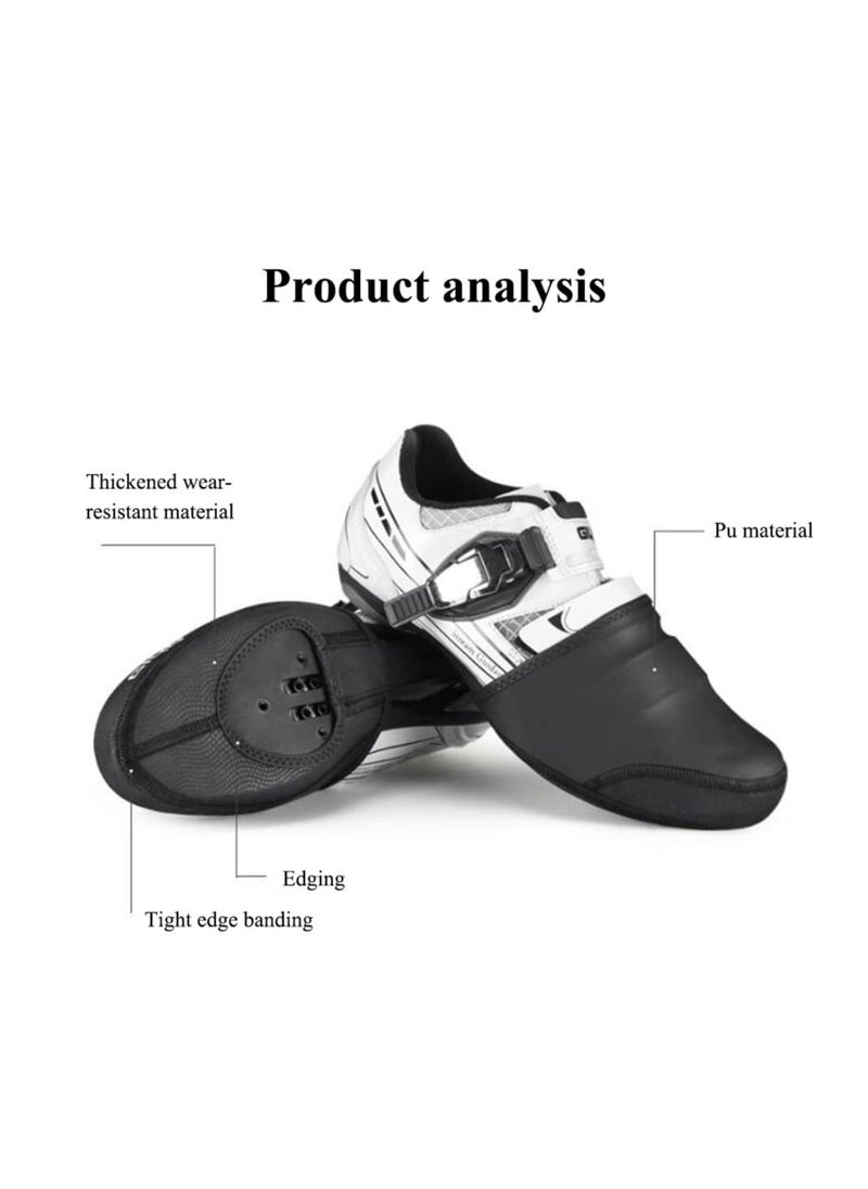 Cycling Toe Covers, 1 Pair Shoe Covers for Cycling Mountain Bike Cold Weather, Keep Feet Warm, Easy to Put, Waterproof, Wear-Resistant and Non-Slip, Winter Mtb Shoes for Men Women Black (Xl-XXl)