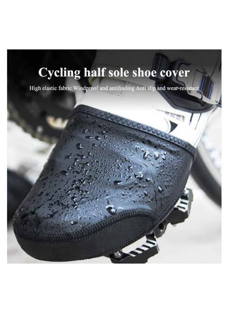 Cycling Toe Covers, 1 Pair Shoe Covers for Cycling Mountain Bike Cold Weather, Keep Feet Warm, Easy to Put, Waterproof, Wear-Resistant and Non-Slip, Winter Mtb Shoes for Men Women Black (Xl-XXl)