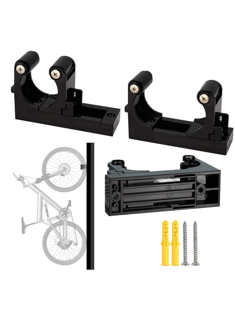 2 Pcs Bike Wall Mount Storage for home, Adjustable Bicycle Clip Hook for Home, Basement or Garages, Wall Race Save Space and Easy to Hold Exhibition, Cycling Hanger