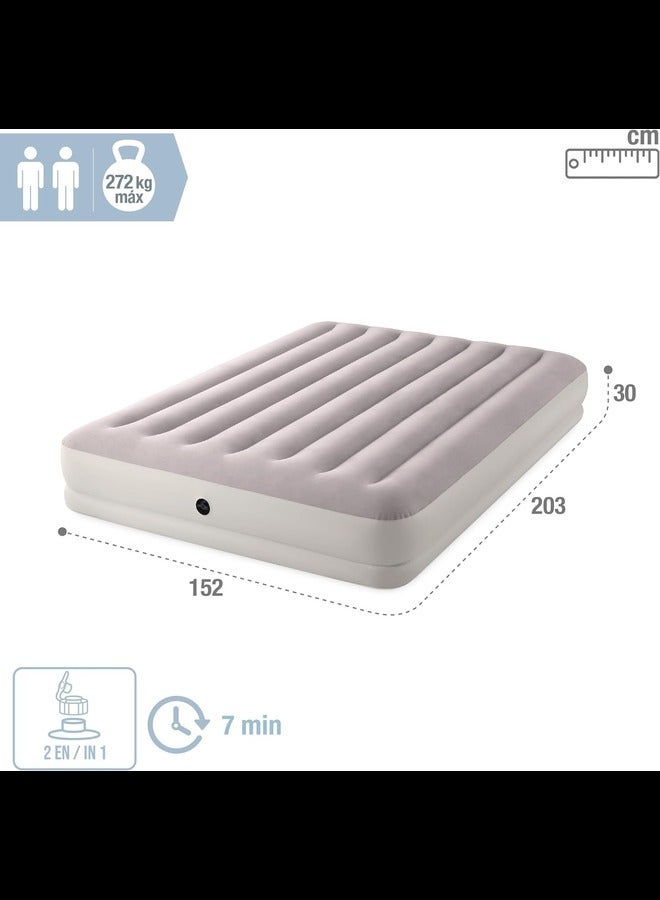 Queen Dura-Beam Prestige Mid-Rise Airbed w/ USB150, Inflated Size: 1.52m x 2.03m x 30cm (64179)