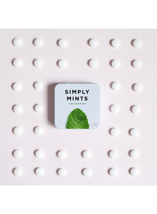 Simply Mints | Peppermint Breath Mints | Pack Of Six | Breath Freshening, Vegan, Non Gmo, Nothing Artificial