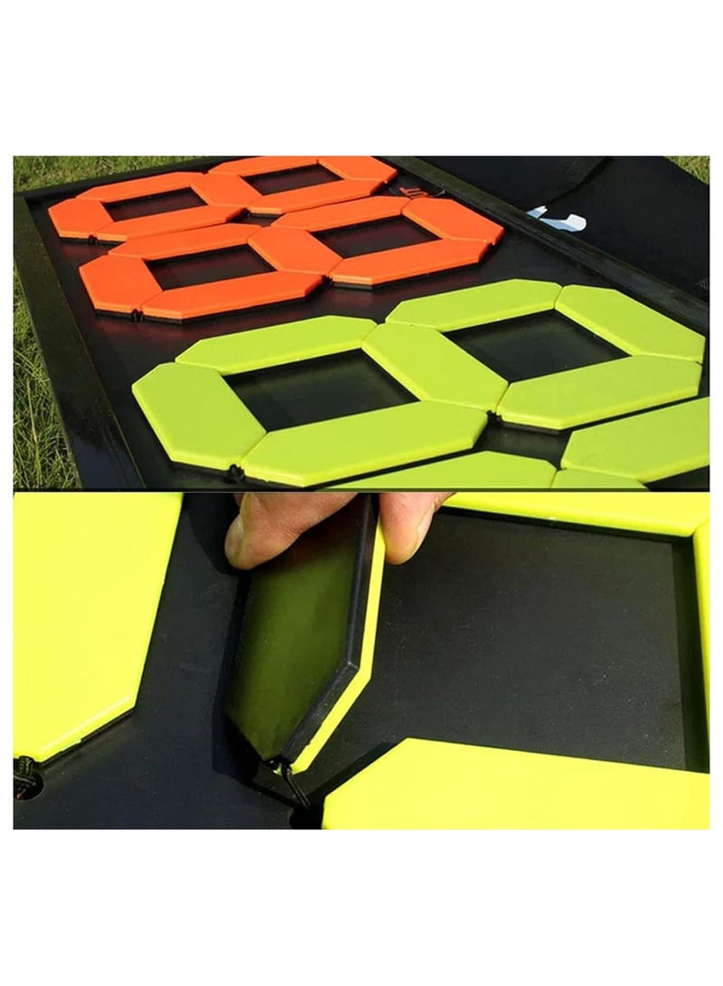 Portable Football Substitute Board with Fluorescent Glow, Referee Substitution Equipment, Lightweight Football Substitution Board for Coaches and Referees, High-Visibility Sports Accessories