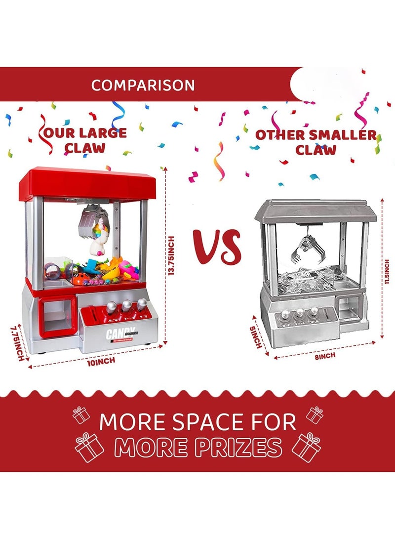 Claw Machine Arcade Game - Candy Grabber & Prize Dispenser Vending Machine Toy