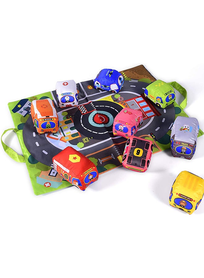 10-Piece Cloth Car And Mat Set