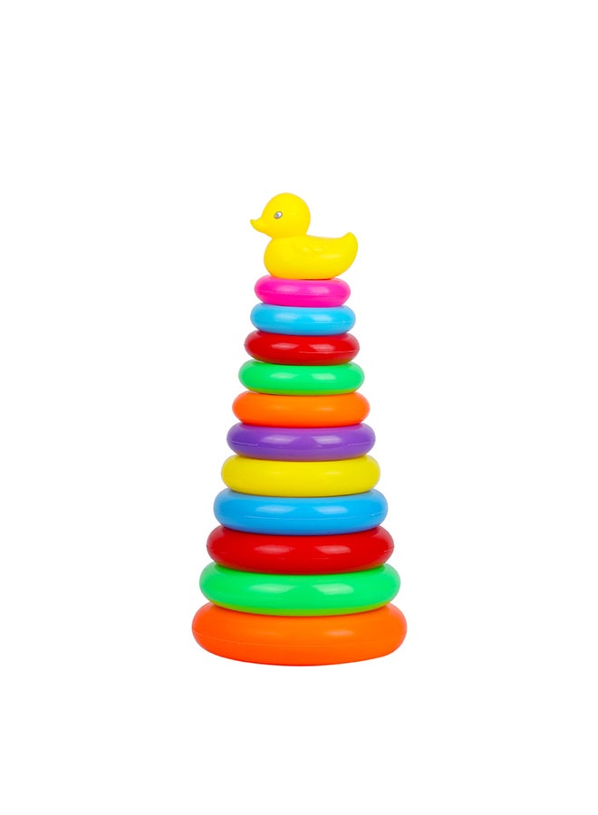 13-Piece Duck Stacked Circle Play Toy Net Bag