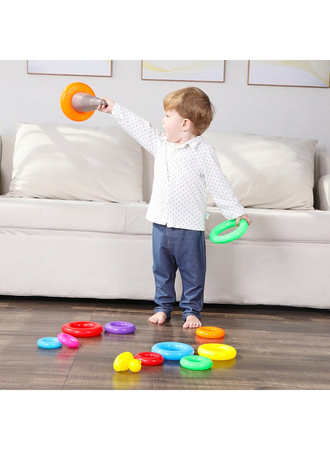 13-Piece Duck Stacked Circle Play Toy Net Bag