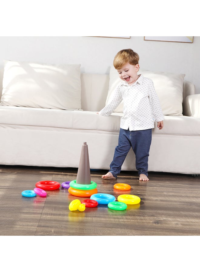 13-Piece Duck Stacked Circle Play Toy Net Bag