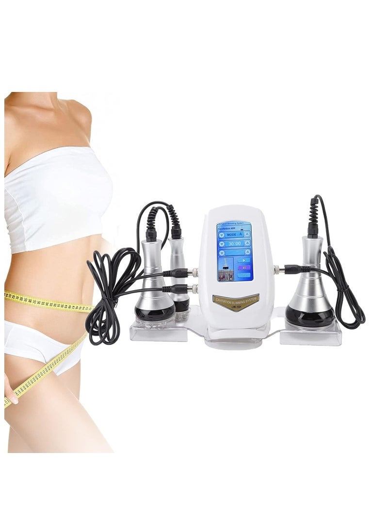 3 In 1 Ultrasonic Cavitation Machine, 40K RF Body Sculpting Machine Skin Rejuvenation Home Use Care Tool for Face Neck Arm Waist Thigh and Buttock