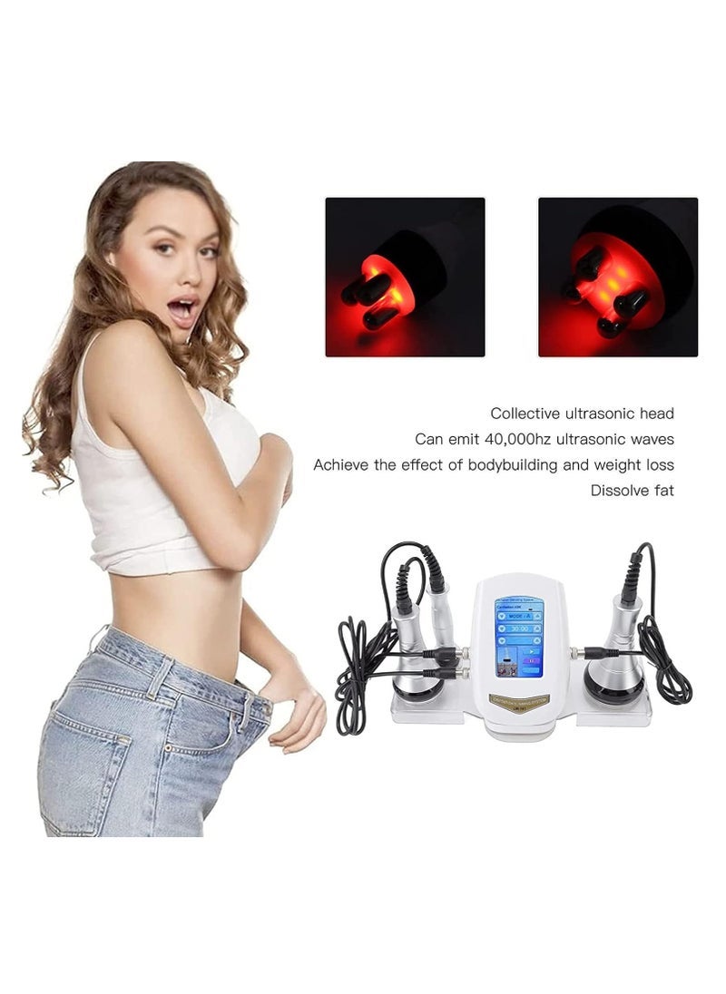 3 In 1 Ultrasonic Cavitation Machine, 40K RF Body Sculpting Machine Skin Rejuvenation Home Use Care Tool for Face Neck Arm Waist Thigh and Buttock