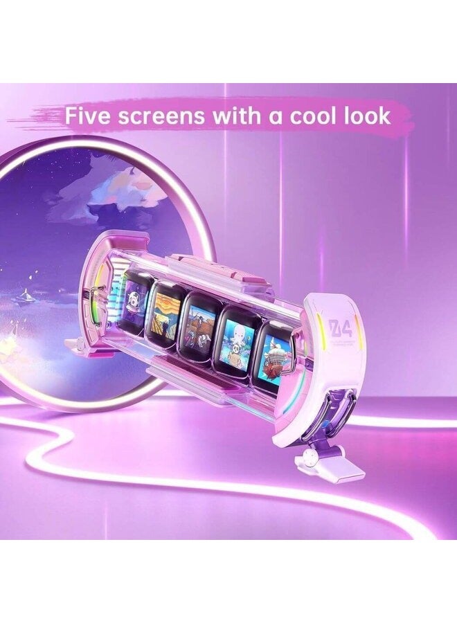 Times Gate Pixel Art Informative Display, 5 Full-Color LCD IPS Screens, Customizable Pixel Art, Smart App for Design