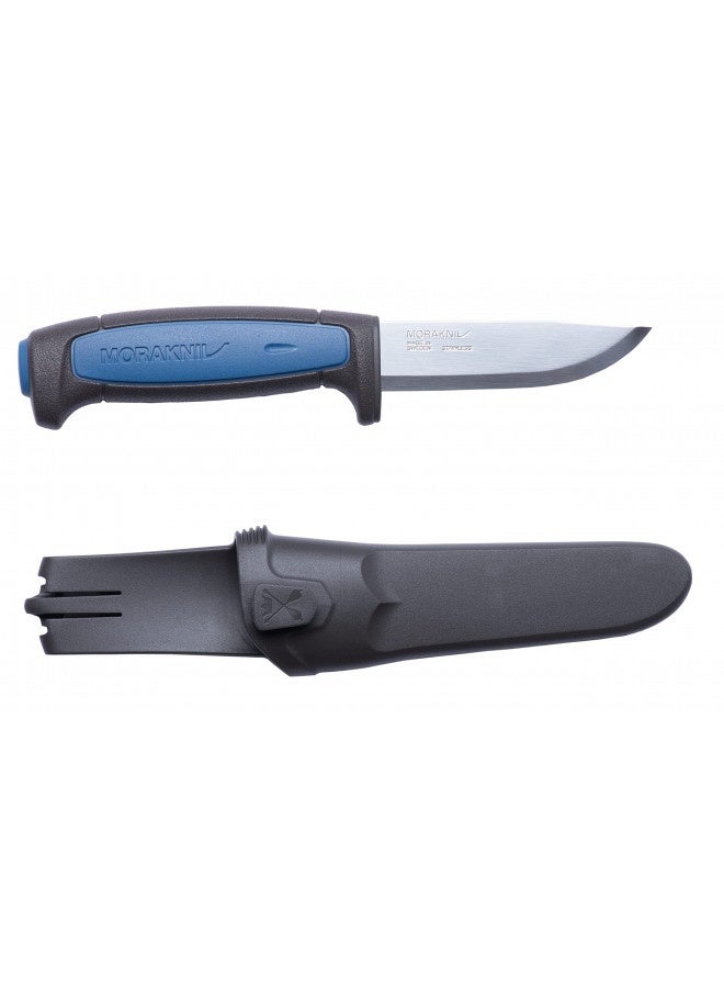 Morakniv Craftline Pro S Allround Fixed-Blade Knife With Stainless Steel Blade And Combi-Sheath, 3.6 Inch