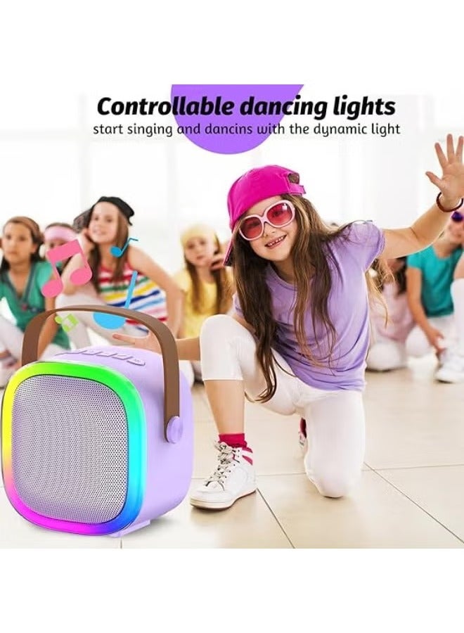 Ultimate Portable Karaoke Speaker: Bluetooth, Wireless Microphone - Perfect for Family Parties, KTV Singing - Clear Sound, LED Lights.