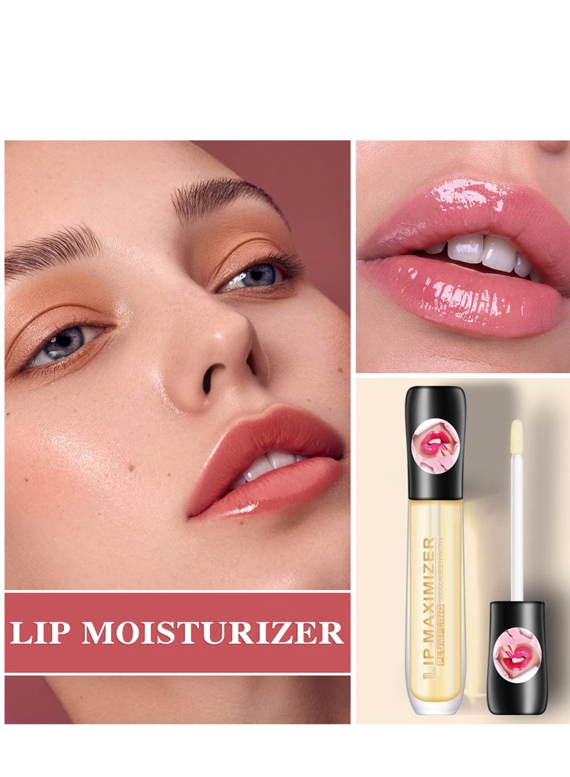 2 Pcs Lip Plumper GlossMaximizer Balm Serum, Healthy Moisturizer Enhancer Hydrated, Reduces Improves Dry Lines Extreme Volume, Natural for Women Girls