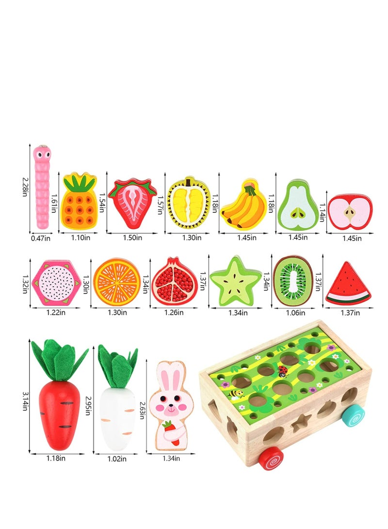 Toddlers Montessori Wooden Educational Toys for Baby Boys Girls Age 1 2 3 Year Old, Shape Sorting Toys 1st One First Birthday Girl Gifts for Kids 1-3, Wood Preschool Learning Fine Motor Skills Game