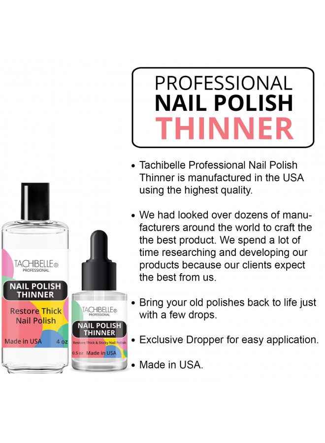 Tachibelle Nail Polish Thinner - Bring your old polishes back to life (Refill Size Kit)
