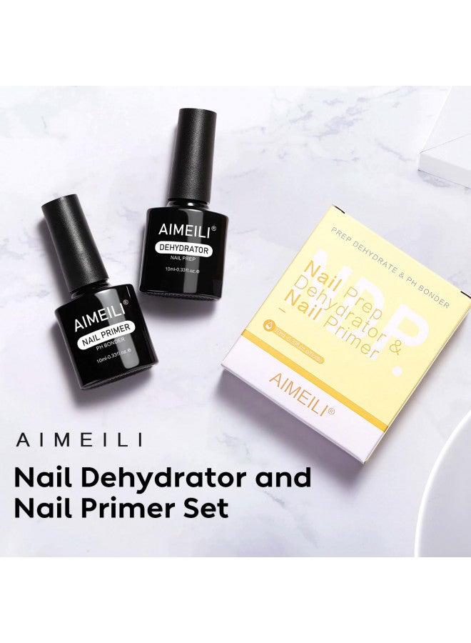 AIMEILI Nail Prep Bond Primer Quick Dry Nail Prep Dehydrator, U V LED Gel Foundation Bonding Primer for Nail Tips, Acrylic Powder and Builder Nail Gel