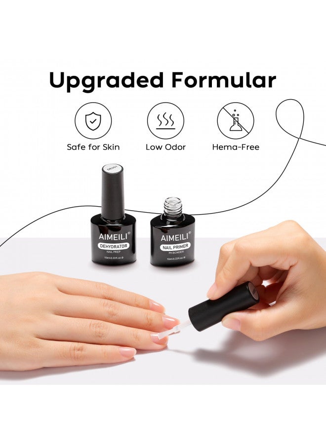 AIMEILI Nail Prep Bond Primer Quick Dry Nail Prep Dehydrator, U V LED Gel Foundation Bonding Primer for Nail Tips, Acrylic Powder and Builder Nail Gel