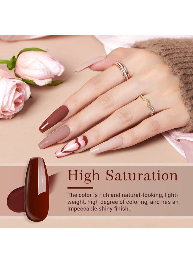 AZUREBEAUTY Dip Powder Nail Kit Starter, 4 Colors Skin Nude Brown Glitter, Acrylic Dipping Powder Liquid Set with Base/Top Coat Activator for Daily French Nail Art Manicure DIY Gift 12 Pcs