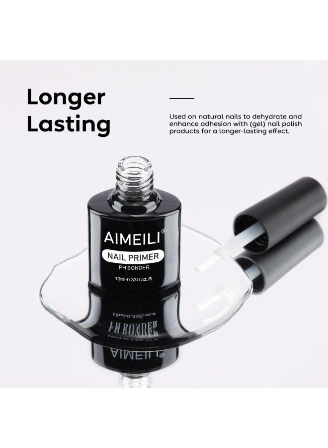 AIMEILI Nail Prep Bond Primer, U V LED Gel Foundation for Acrylic Powder and Builder Nail Gel