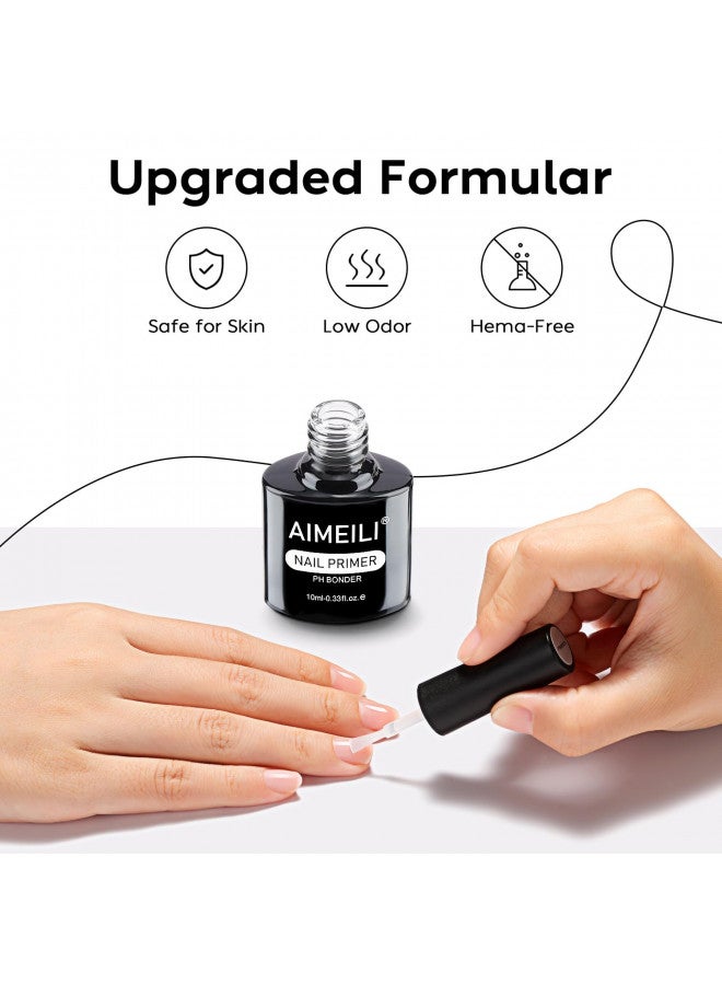AIMEILI Nail Prep Bond Primer, U V LED Gel Foundation for Acrylic Powder and Builder Nail Gel