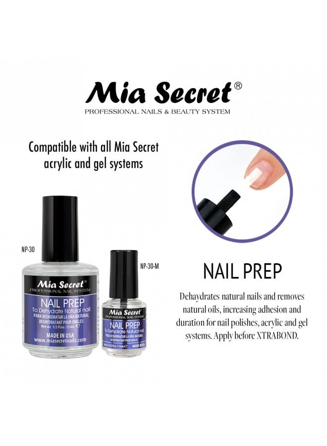 Mia Secret Professional Nail Prep pH Balance Dehydrator & XtraBond Acid-Free Primer 0.5 oz +