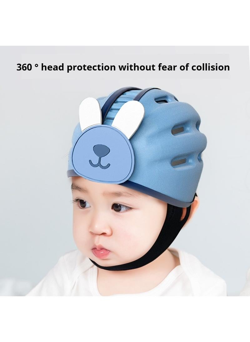 Baby Safety Helmet For Crawling Walking Baby Head Protector Head Protection For Infant Baby Soft Cushion Safety Toddler Headguard 1-2 Years Old 6-12 Months Blue