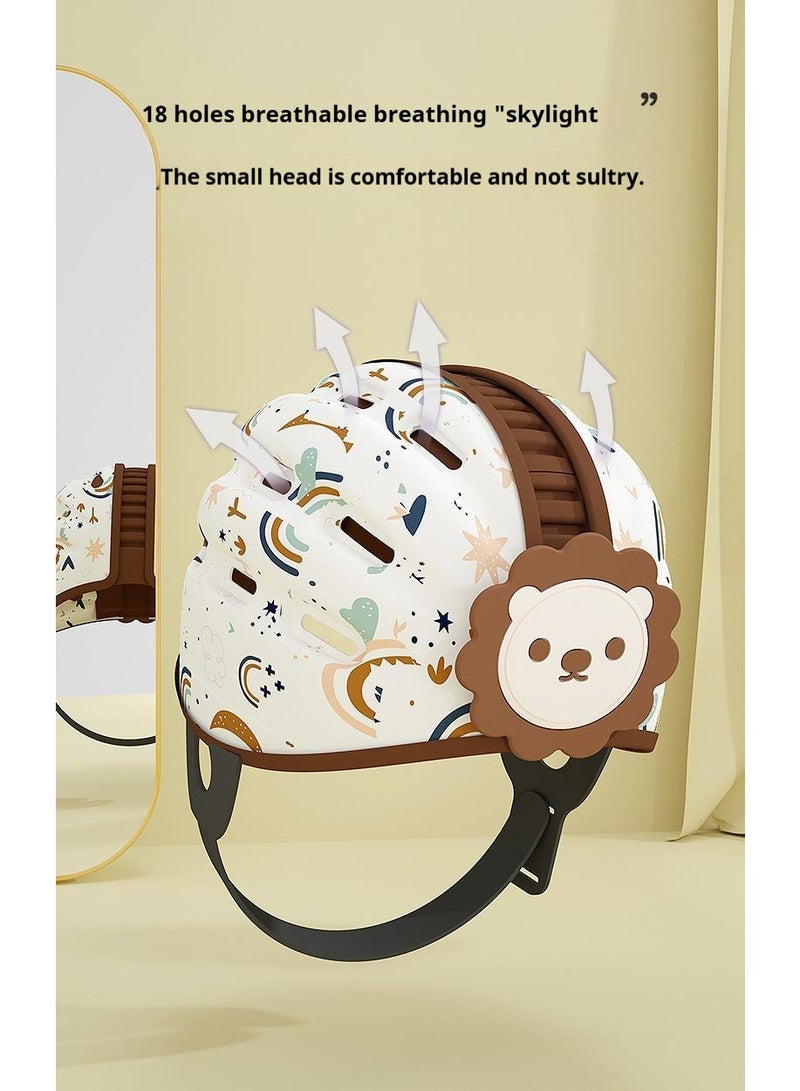 Baby Safety Helmet For Crawling Walking Baby Head Protector Head Protection For Infant Baby Soft Cushion Safety Toddler Headguard 1-2 Years Old 6-12 Months Brown