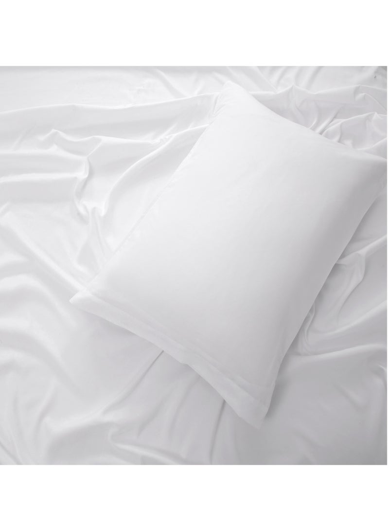 Panax Bedding Single Bed Sheets Set - 3 Piece Bedding - Brushed Microfiber - Shrinkage and Fade Resistant - Easy Care (White, Single)