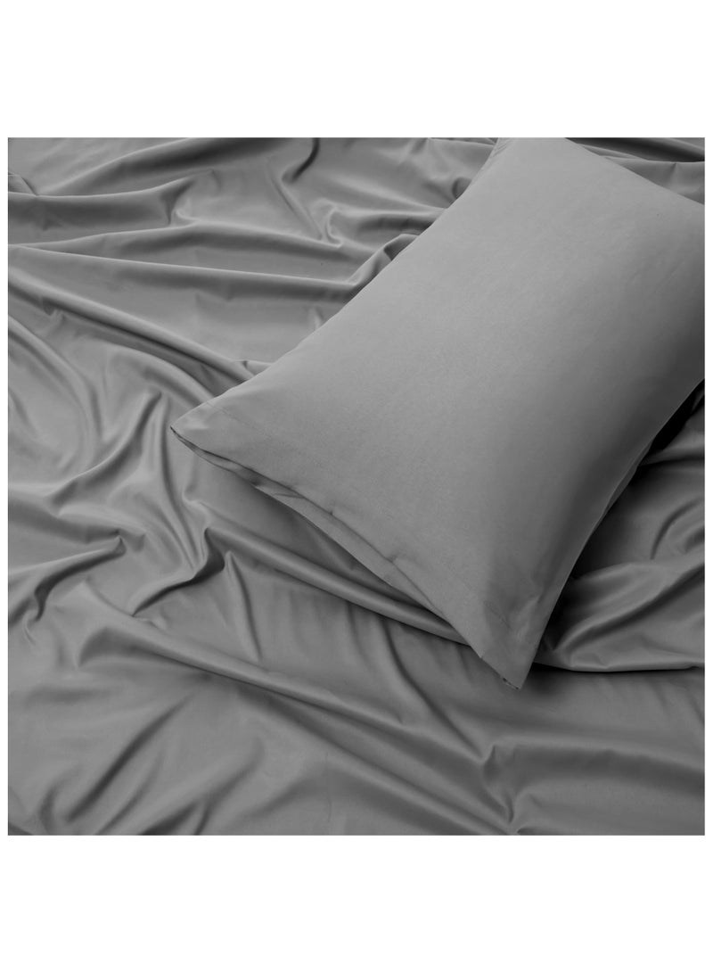 Panax Bedding Single Bed Sheets Set - 3 Piece Bedding - Brushed Microfiber - Shrinkage and Fade Resistant - Easy Care (Light Grey, Single)