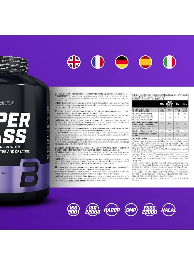 Hyper Mass Mass Supplement With Carbohydrate And Protein Blend Micronized Creatine Gluten Free 4 Kg Chocolate