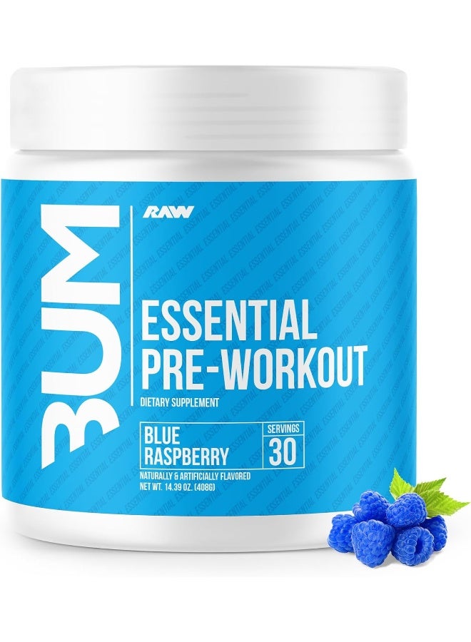 Essential Pre-Workout Unmatched Energy And Focus Enhanced Muscle Pumps Blue Raspberry 30 Servings