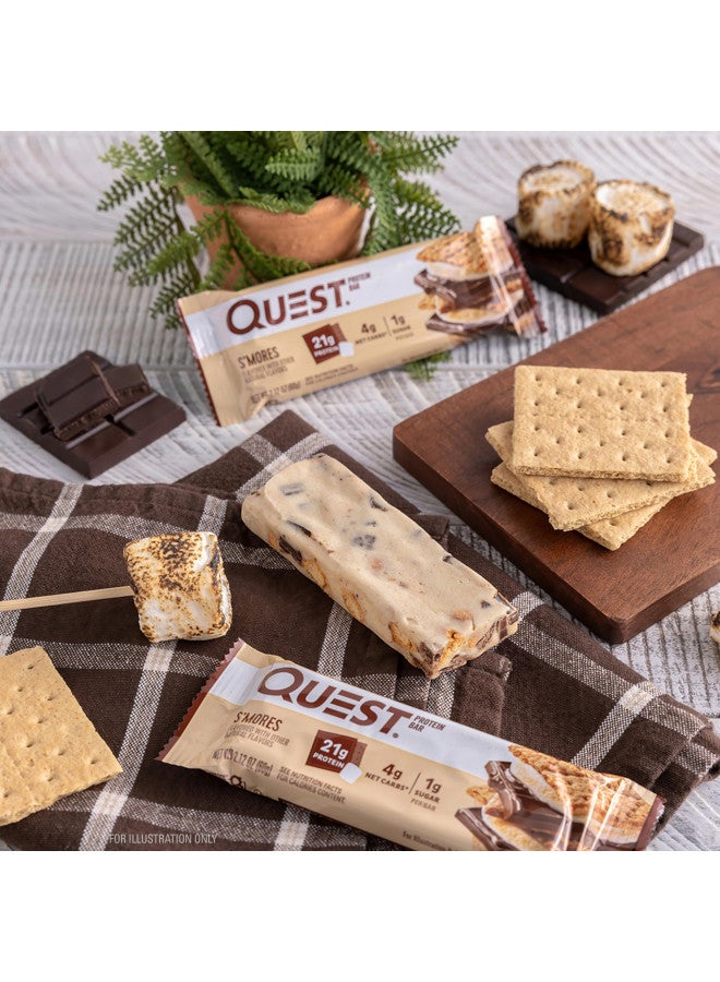 Quest Nutrition S'mores Protein Bar, High Protein, Low Carb, Gluten Free, Keto Friendly, 12 Count