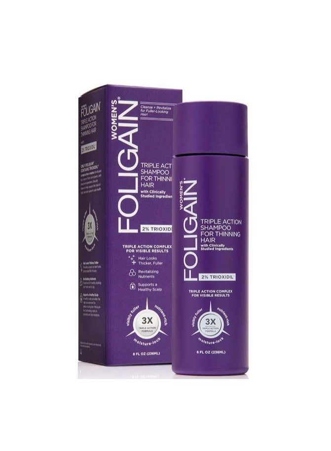 Foligain Triple Action Shampoo for Thinning Hair for Women with 2% Trioxidil 236ml