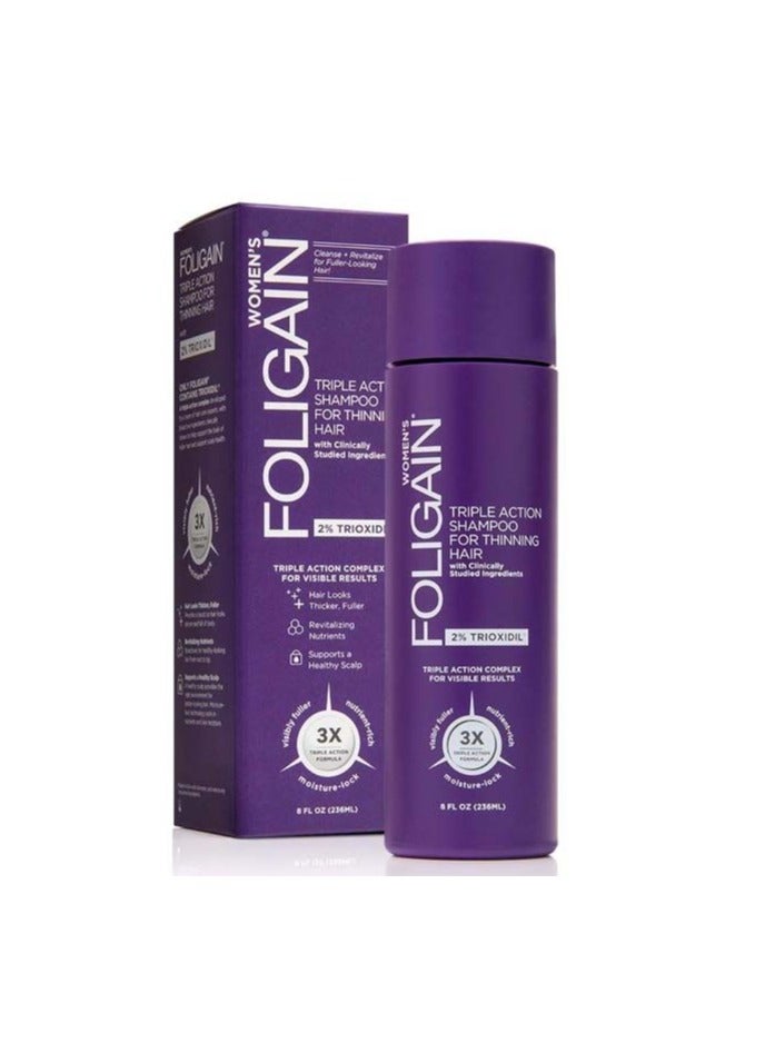 Foligain Triple Action Shampoo for Thinning Hair for Women with 2% Trioxidil 236ml