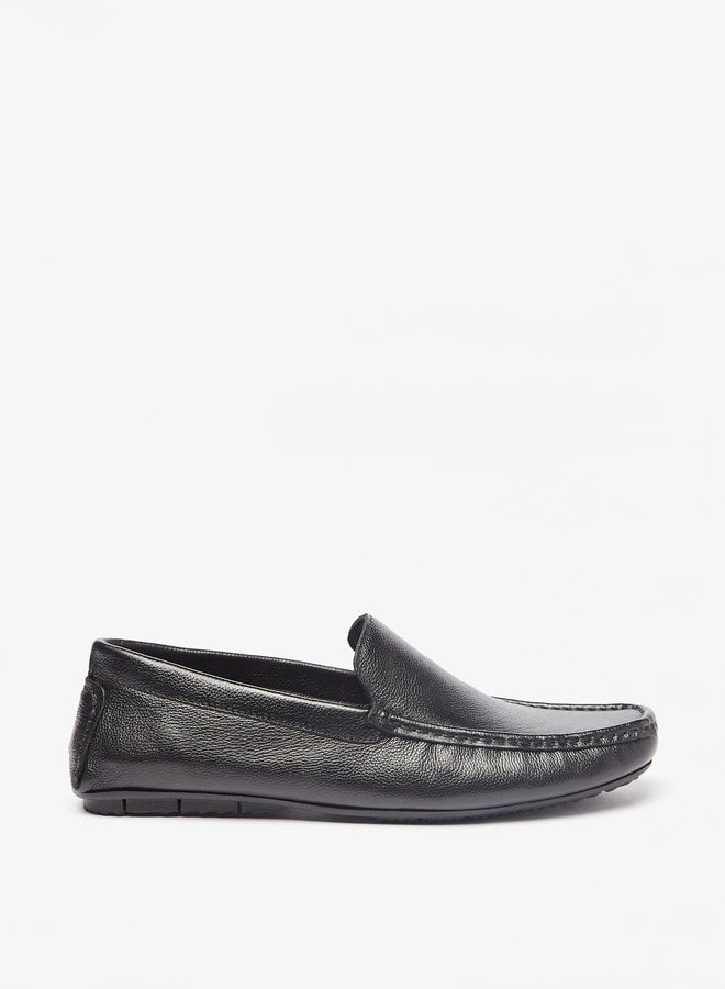 Men's Solid Slip-On Moccasins