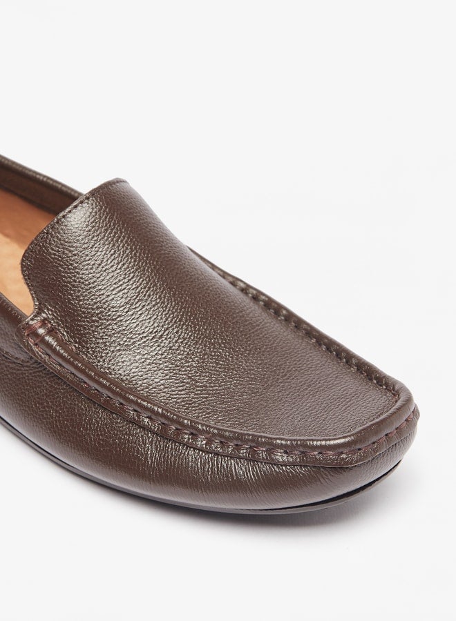 Men's Solid Slip-On Moccasins