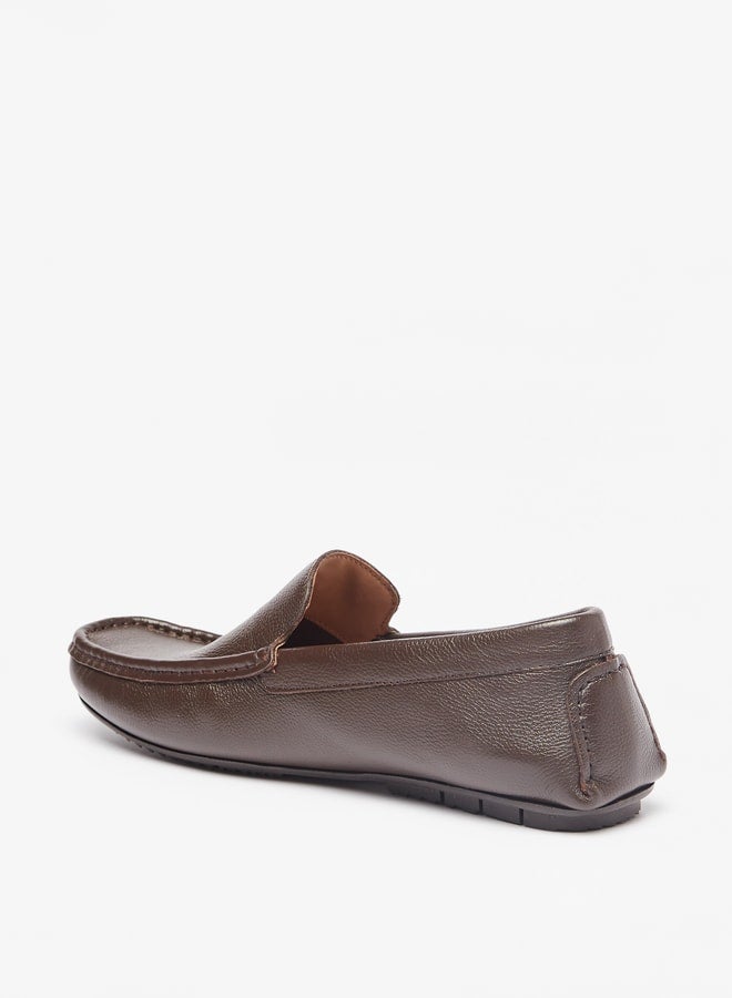 Men's Solid Slip-On Moccasins