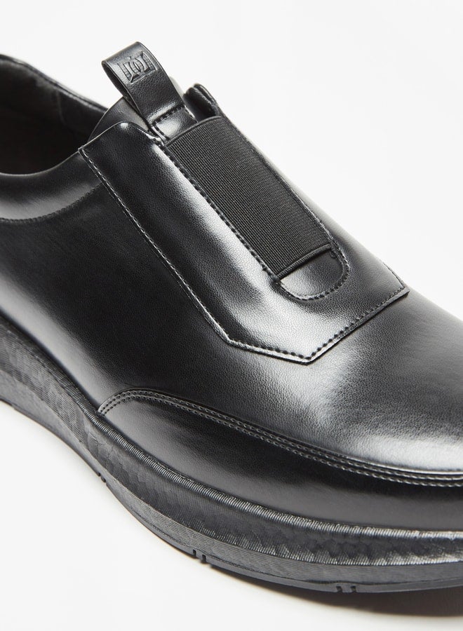 Men's Solid Slip-On Loafers with Pull Tabs